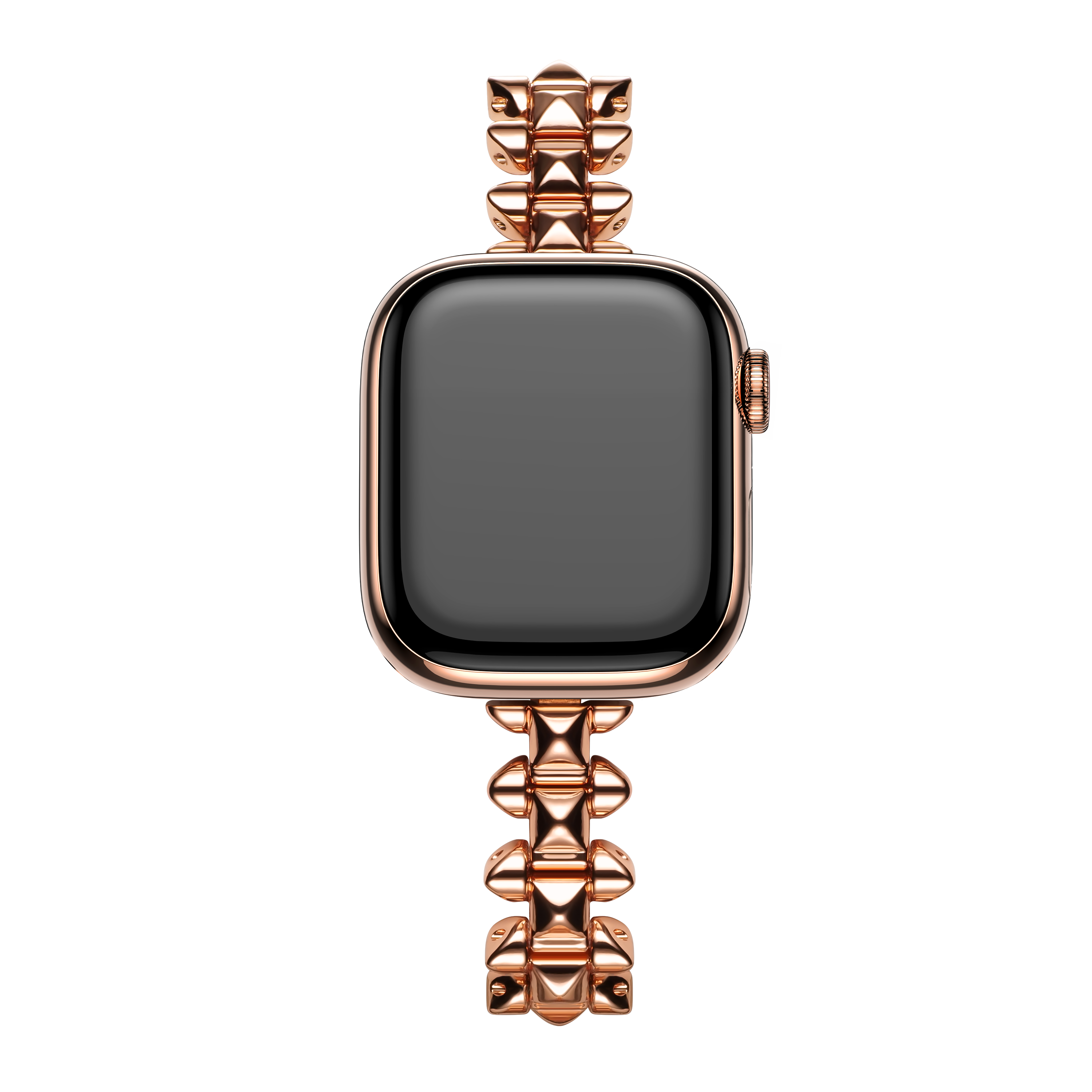 Luximal Rose Gold Stud-Link Bracelet Band for Apple Watch