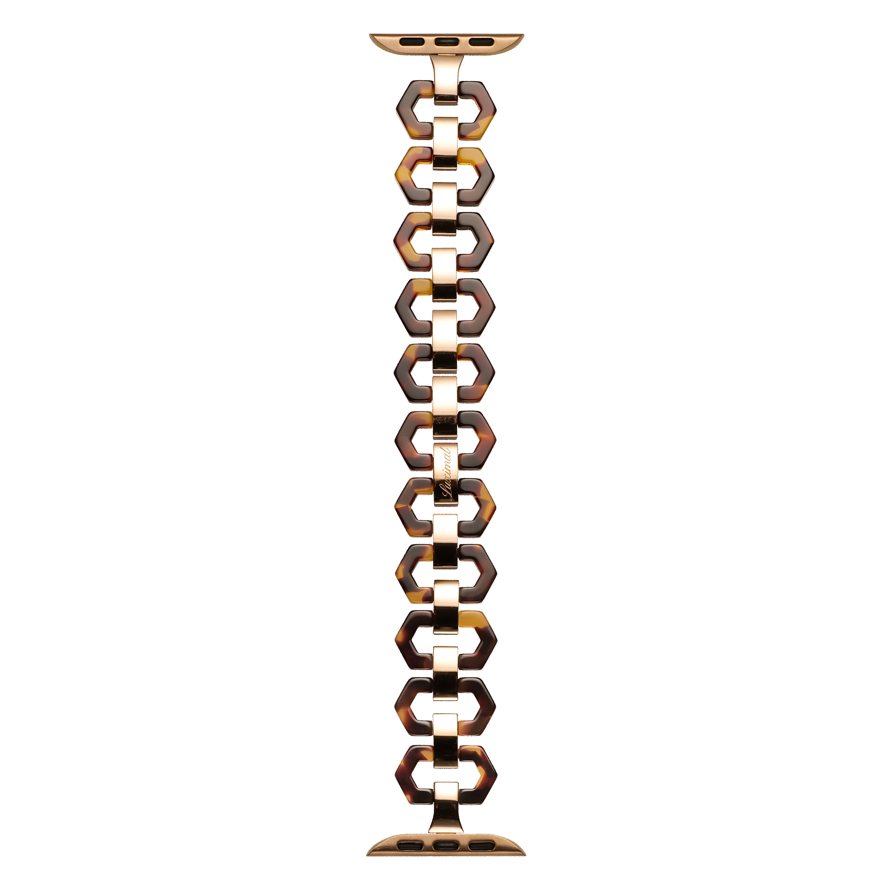 Luximal Tortoise Resin Hex Link Band for Apple Watch
