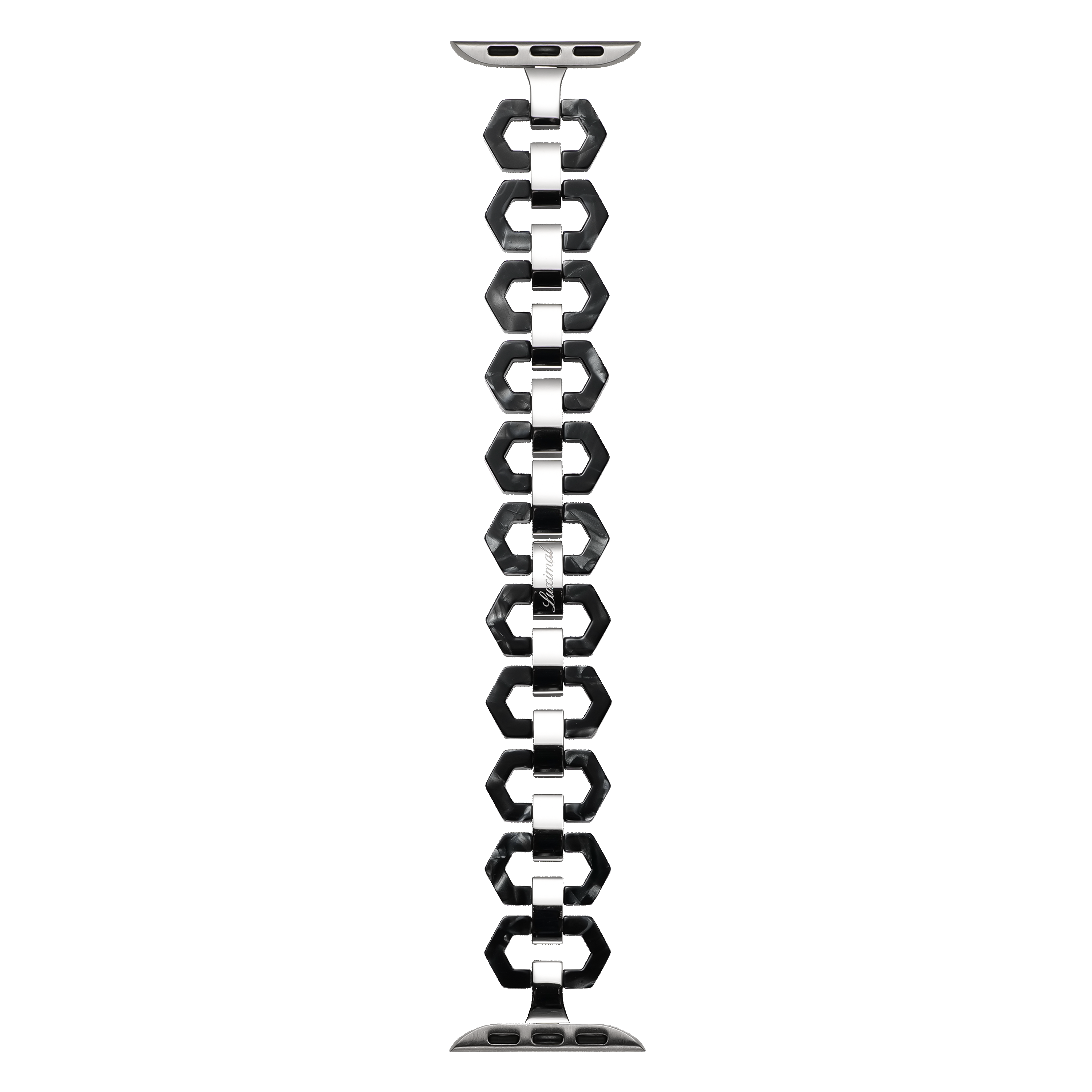 Luximal Obsidian Resin Hex-Link Bracelet Band For Apple Watch