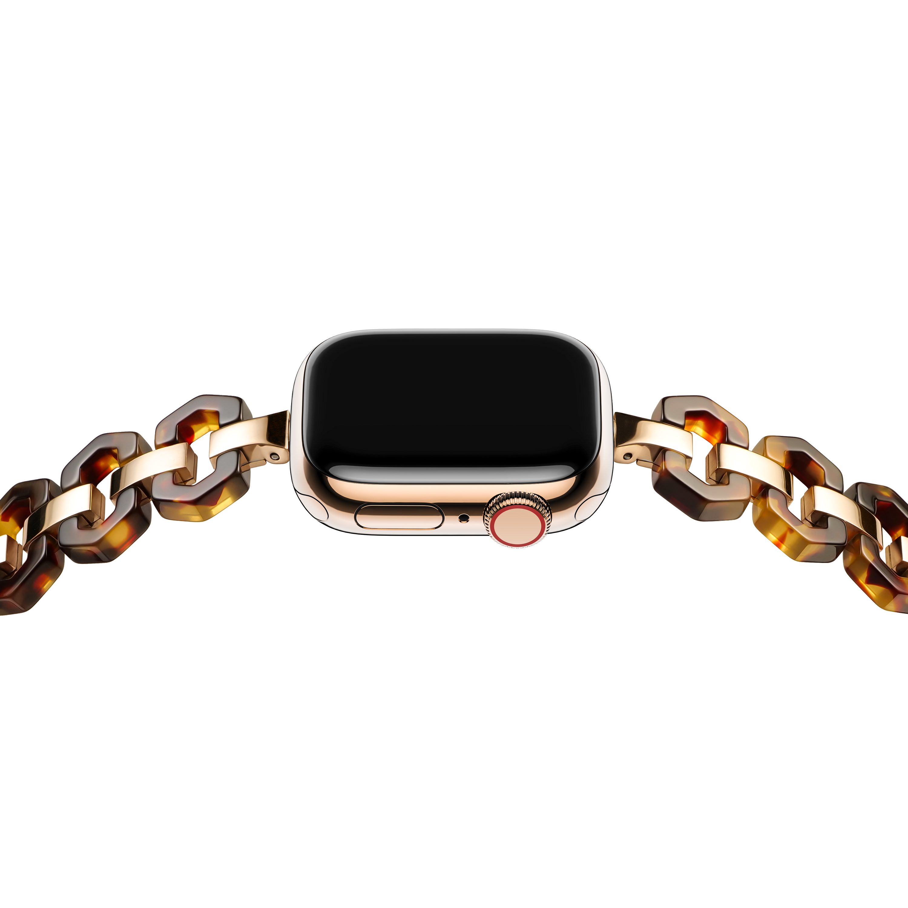 Luximal Tortoise Resin Hex Link Band for Apple Watch