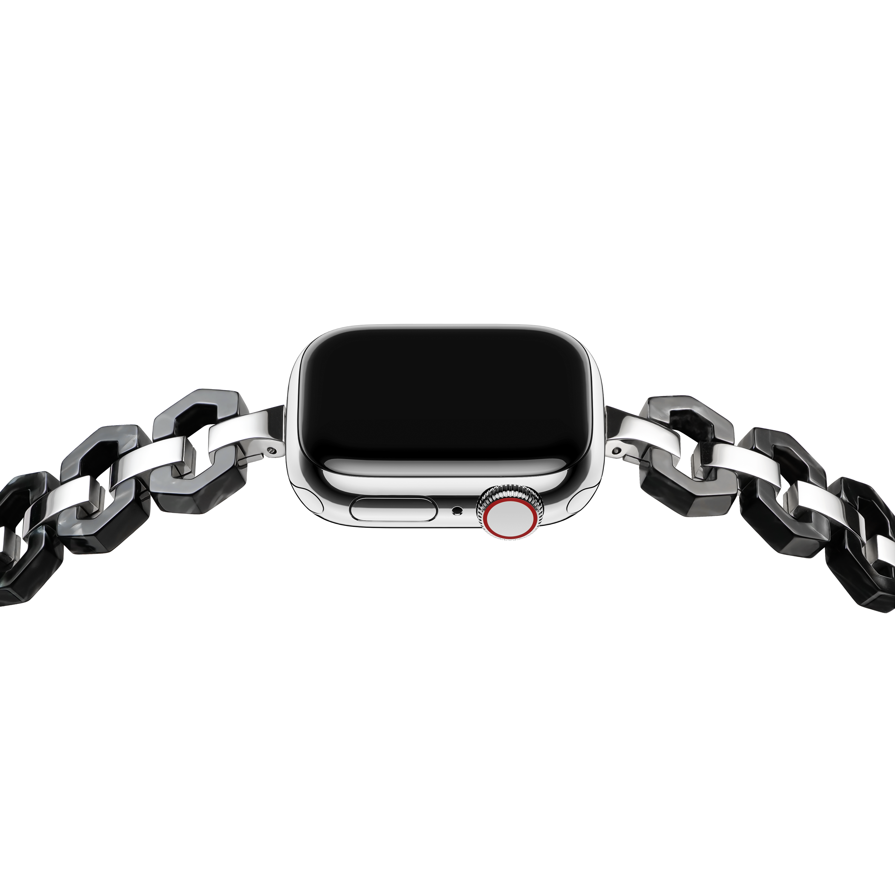 Luximal Obsidian Resin Hex-Link Bracelet Band For Apple Watch