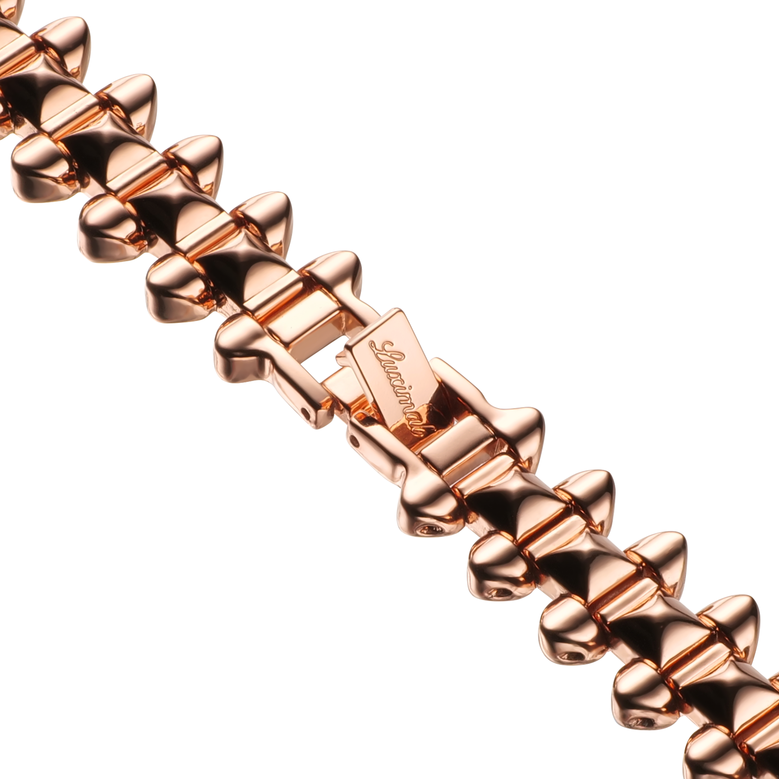 Luximal Rose Gold Stud-Link Bracelet Band for Apple Watch
