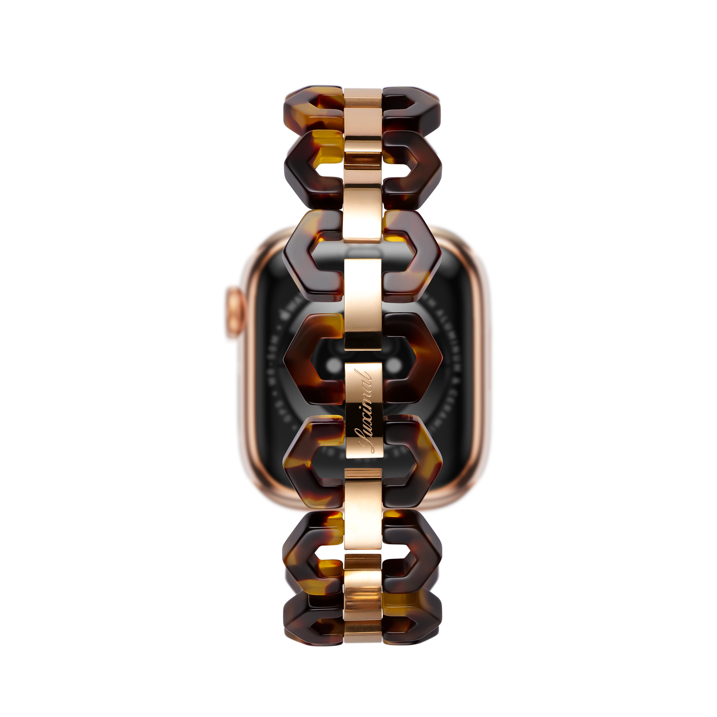 Luximal Tortoise Resin Hex Link Band for Apple Watch