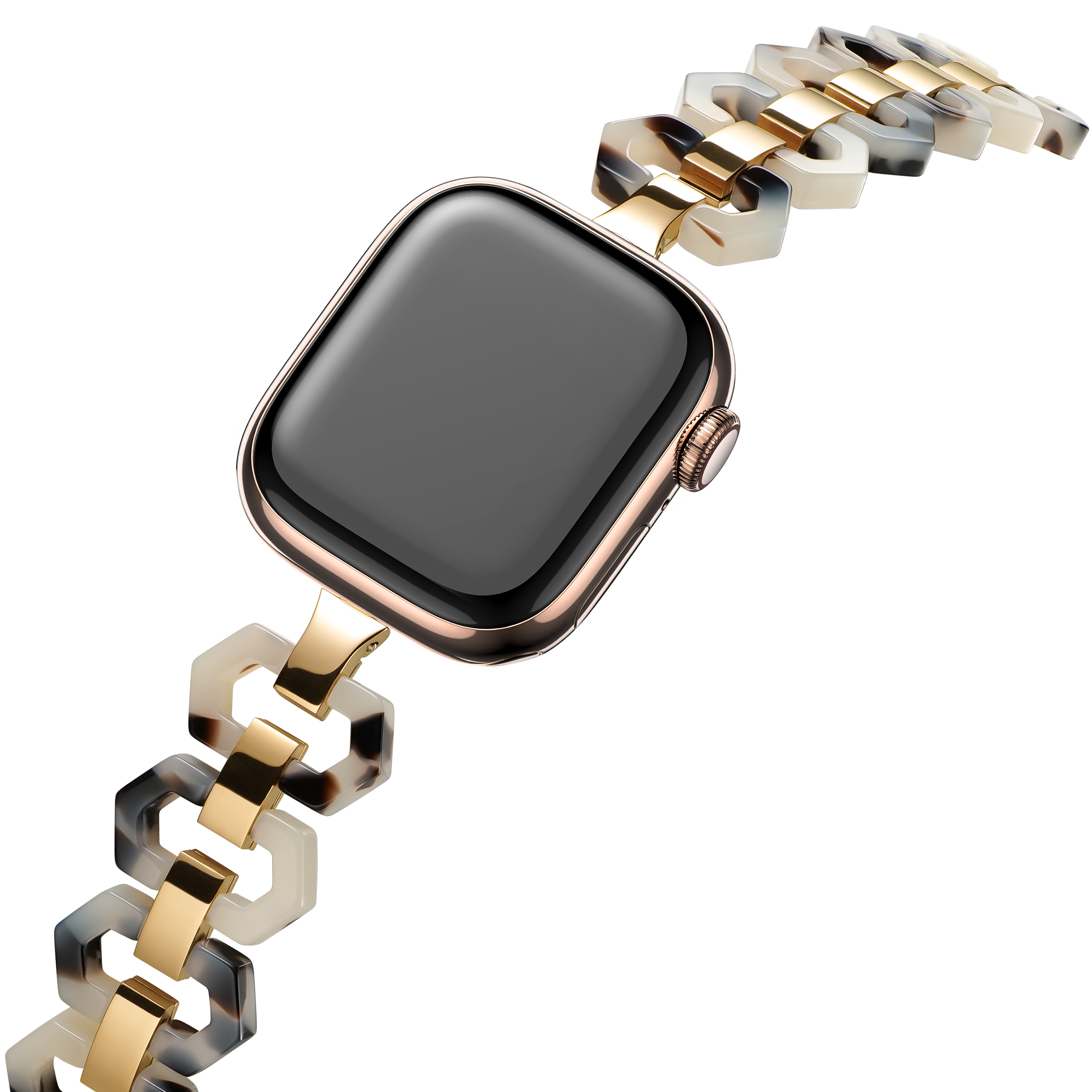 Luximal Smoky Amber Hex-Link Band for Apple Watch