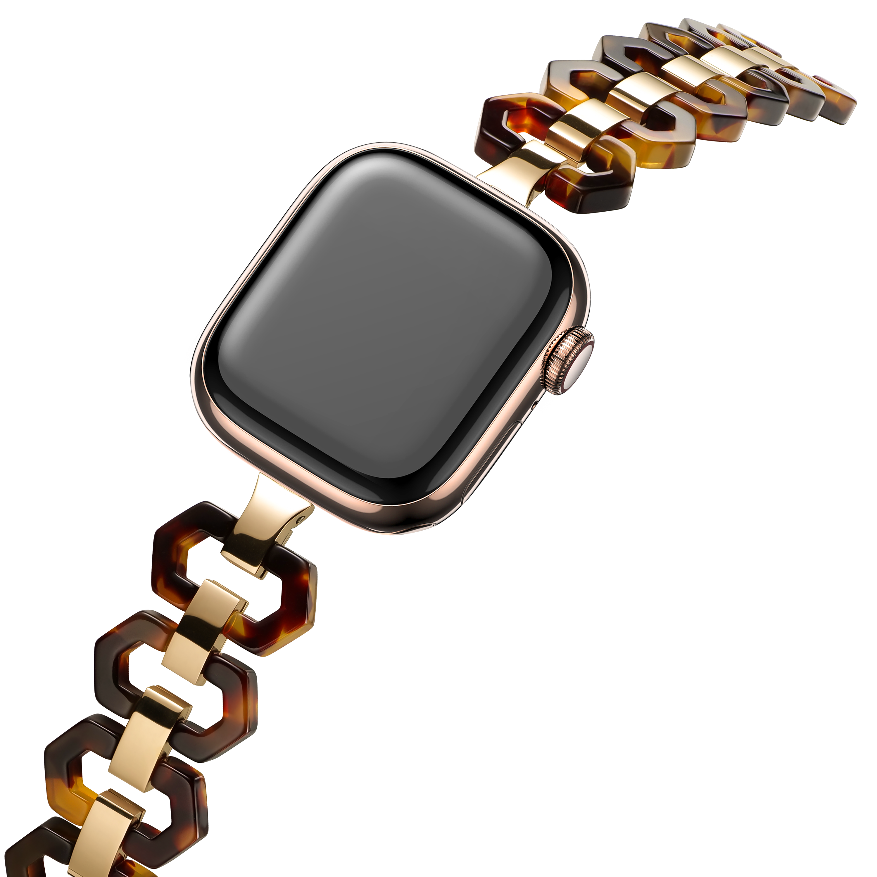 Luximal Tortoise Resin Hex Link Band for Apple Watch 2