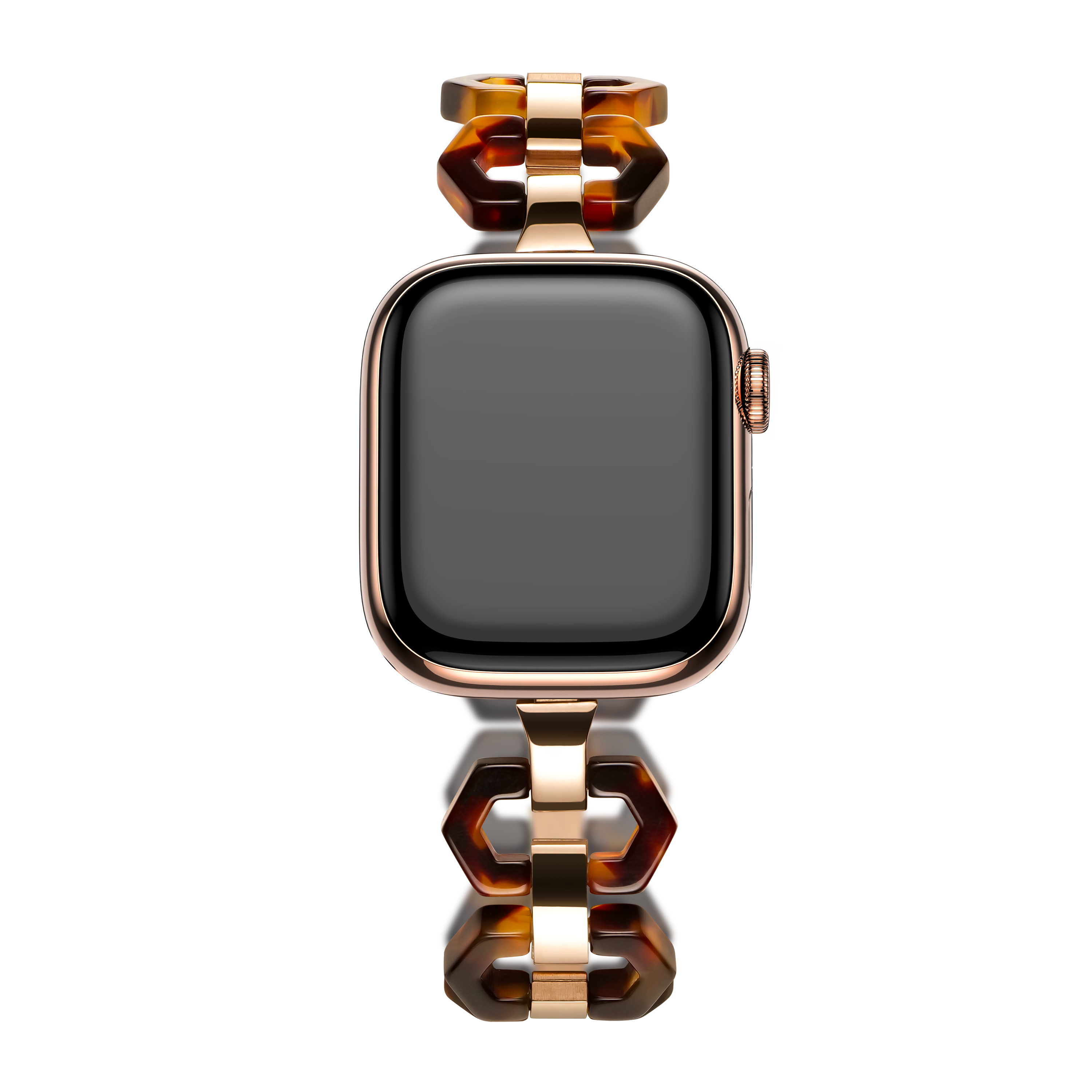 Luximal Tortoise Resin Hex Link Band for Apple Watch