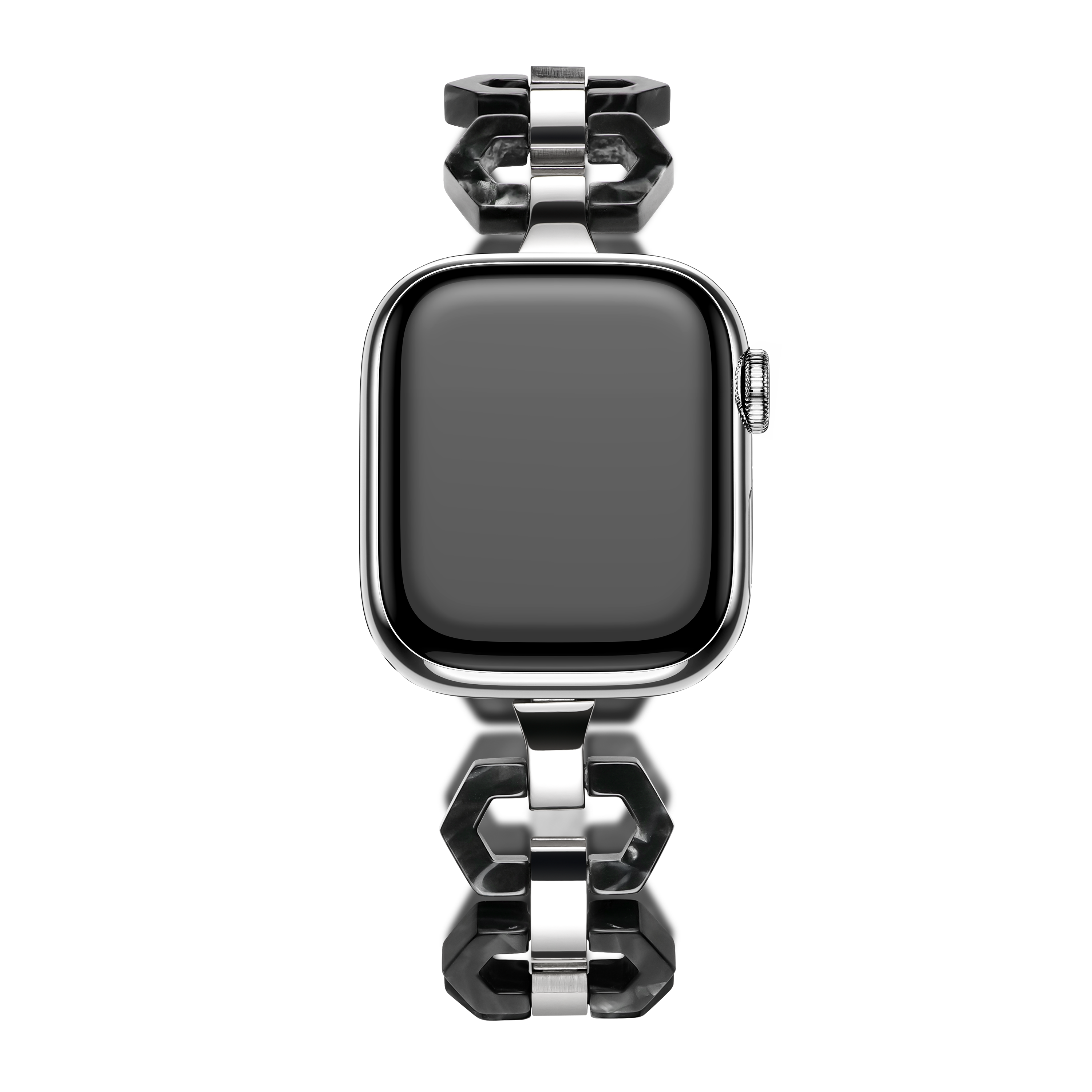 Luximal Obsidian Resin Hex-Link Bracelet Band For Apple Watch
