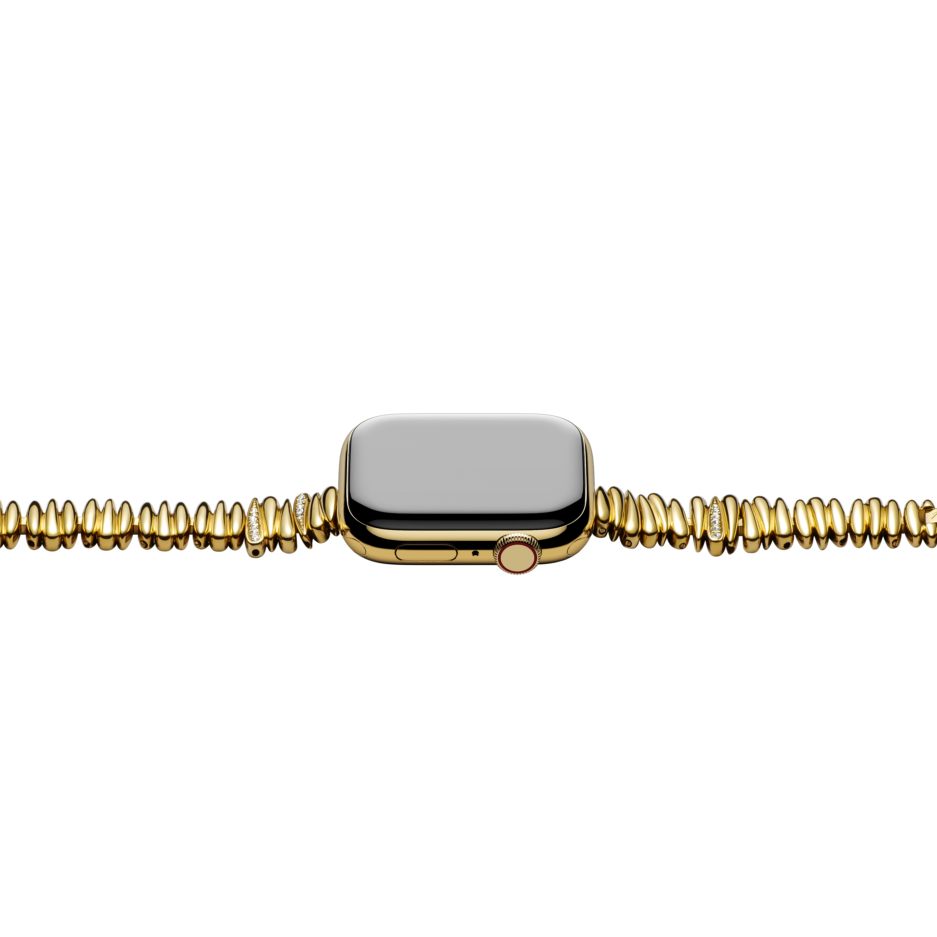 The Side of  The LUXIMAL Golden Feather Apple Watch Strap